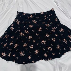 Forever 21 mini black floral skirt